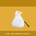 Cute 화이트 Duck | Airpod Case | Silicone Case for Apple AirPods 1, 2, Pro 코스프레
